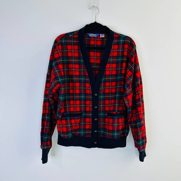 Vintage Pendleton Wool Royal Stewart Tartan Plaid Cardigan - Picture 3 of 8